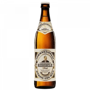Bouteille de bière allemande Blonde Helles / Münchner Hell Brasserie RIEGELE COMMERZIENRAT RIEGELE PRIVAT fut Oktoberfest Munich