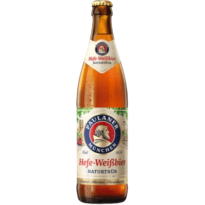 Bouteille de bière allemande Blonde Weizenbier / Hefeweizen Brasserie PAULANER WEISSBIER fut Oktoberfest Munich